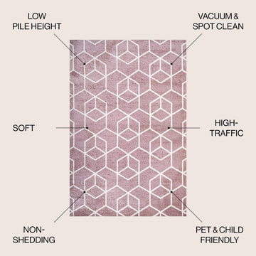 Tumbling Blocks Modern Geometric Area Rug